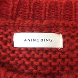 Anine Bing Nicolette Puff Sleeve Sweater Rust Mohair-Blend Size Extra Small