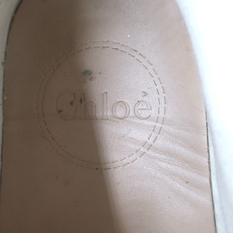 Chloe Nama Mesh Speckled-Platform Sneakers Obscure Purple/Cream Size 36