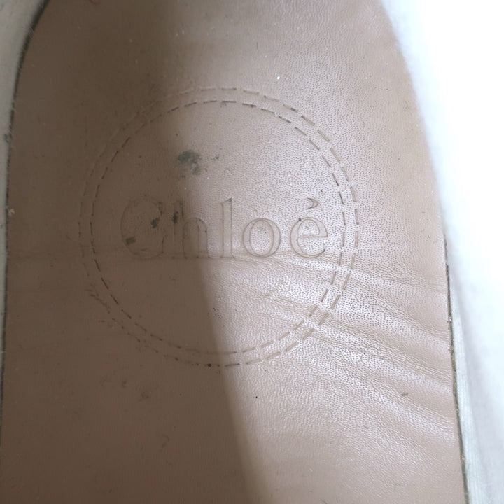 Chloe Nama Mesh Speckled-Platform Sneakers Obscure Purple/Cream Size 36