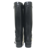 Ralph Lauren Equestrian Bit Knee High Riding Boots Black Leather Size 8