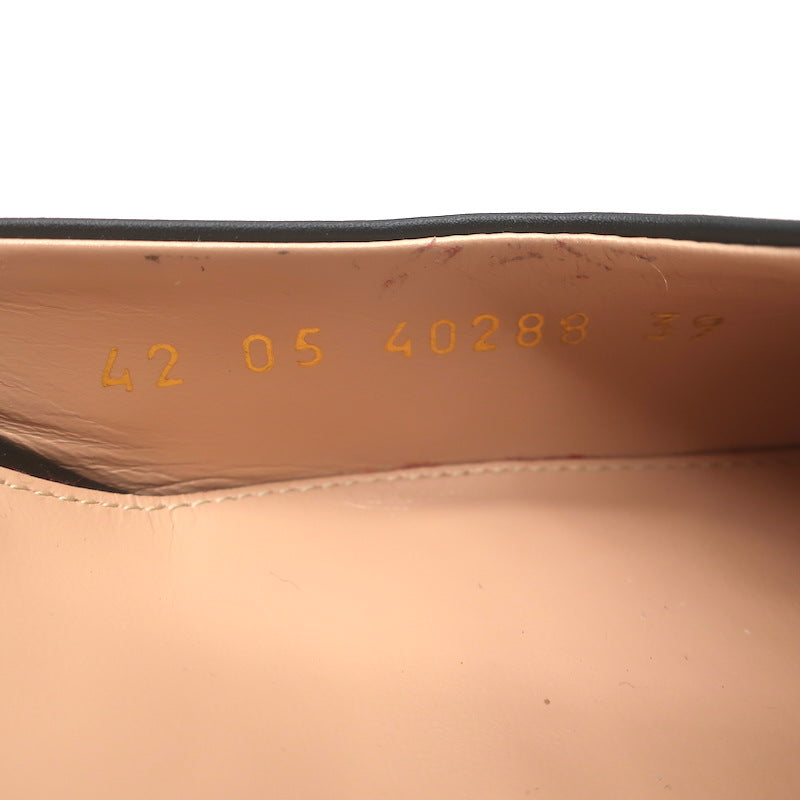 Gianvito Rossi Vian Ankle Strap Platform Pumps Black Leather Size 39