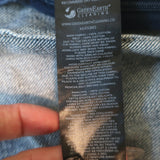 Self-Portrait Belted Pleated Denim Mini Skirt Dark Blue Size US 6