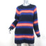 KENZO Mini Sweater Dress Navy/Multi Striped Alpaca Blend Size Small