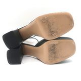 Gianvito Rossi Vian Ankle Strap Platform Pumps Black Leather Size 39