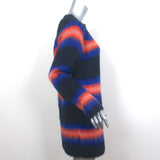 KENZO Mini Sweater Dress Navy/Multi Striped Alpaca Blend Size Small