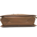 Celine Tri-Fold Medium Shoulder Bag Bi-Color Brown Leather & Blue Suede