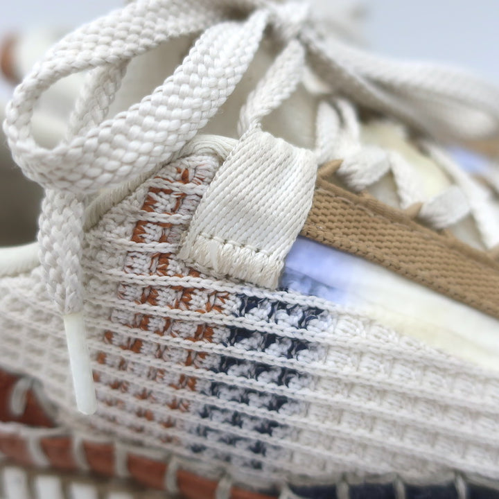 Chloe Nama Mesh Speckled-Platform Sneakers Ginger/Cream Size 36