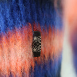 KENZO Mini Sweater Dress Navy/Multi Striped Alpaca Blend Size Small