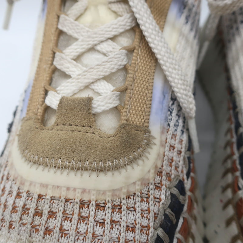 Chloe Nama Mesh Speckled-Platform Sneakers Ginger/Cream Size 36