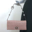 Miu Miu Crystal-Strap Flap Bag Cameo Pink Matelasse Leather Small Clutch