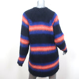 KENZO Mini Sweater Dress Navy/Multi Striped Alpaca Blend Size Small