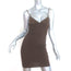 Jacquemus La Robe Maille Tecido Mini Dress Brown Stretch Knit Size 38 NEW