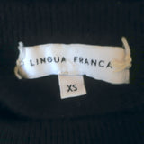 Lingua Franca Who Run The World Cashmere Sweater Black Size Extra Small