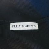 Ulla Johnson Ruffled Top Koa Black Rib Knit Size Medium