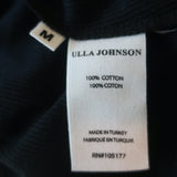 Ulla Johnson Ruffled Top Koa Black Rib Knit Size Medium
