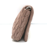 Miu Miu Crystal-Strap Flap Bag Cameo Pink Matelasse Leather Small Clutch