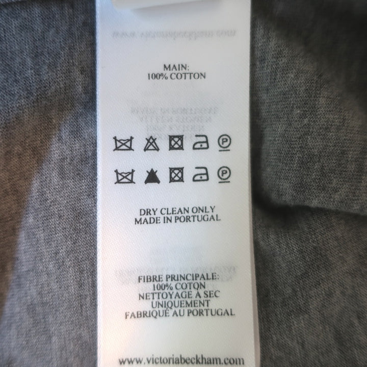 Victoria Beckham Ruched Cotton Jersey Maxi Dress Marled Gray Size US 4 NEW