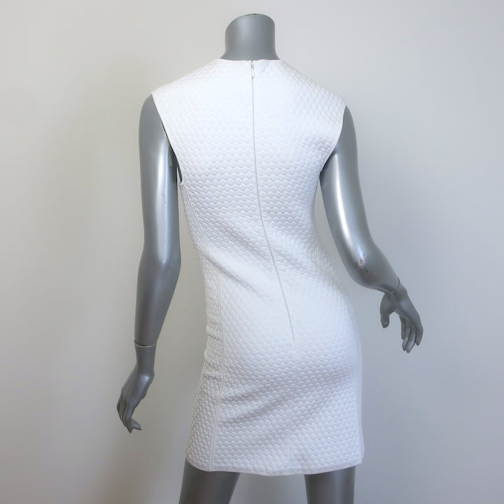 Balenciaga Bubble Knit Sleeveless Mini Dress White Size 36