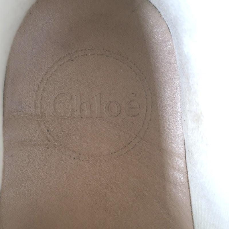 Chloe Nama Mesh Speckled-Platform Sneakers Ginger/Cream Size 36