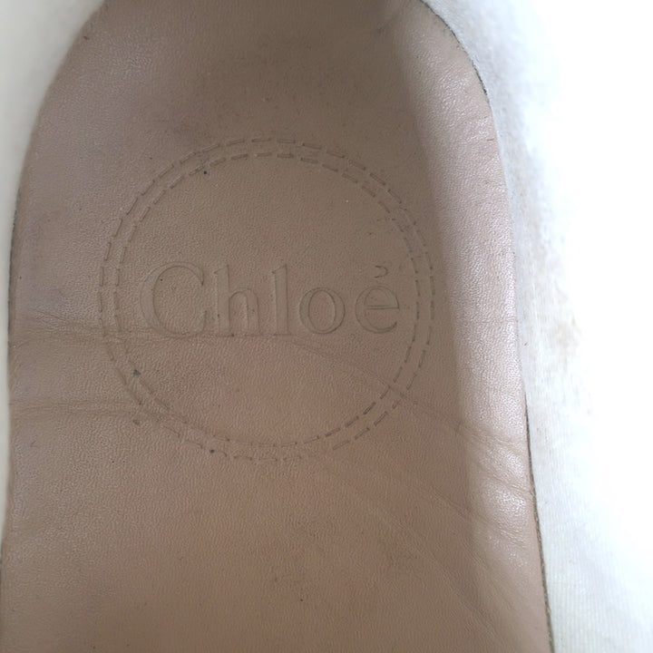 Chloe Nama Mesh Speckled-Platform Sneakers Ginger/Cream Size 36