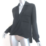 L'Agence Black Silk Size Extra Small Long Sleeve Top