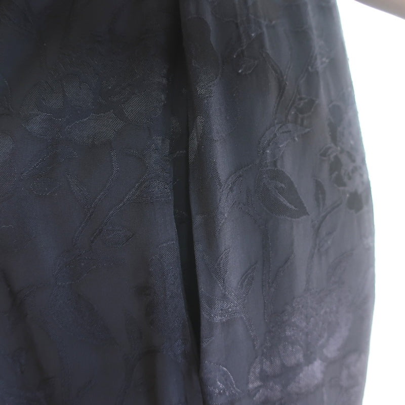 STAUD Villandry Floral Jacquard Jumpsuit Black Satin Size 8