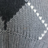 Alexander McQueen Bejeweled Argyle Sweater Gray Wool Size Large