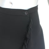 Issey Miyake Fringed Maxi Wrap Skirt Black Size Medium