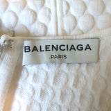 Balenciaga Bubble Knit Sleeveless Mini Dress White Size 36