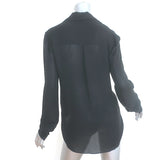 L'Agence Black Silk Size Extra Small Long Sleeve Top