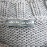 Alexander McQueen Bejeweled Argyle Sweater Gray Wool Size Large