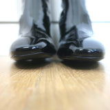 Saint Laurent Betty Thigh High Boots Black Stretch Vinyl Size 38.5