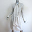 Maison Margiela Scarf Shirtdress Cream Striped Silk Size 42 Long Sleeve Dress