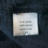 Xirena V-Neck Top Navy Cotton Size Extra Small 3/4 Sleeve Blouse