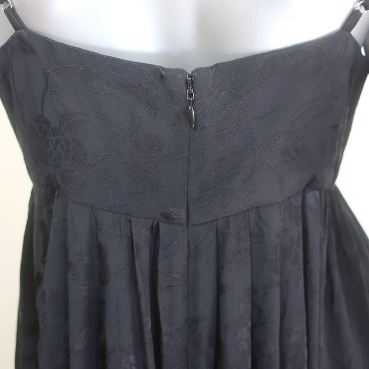 STAUD Villandry Floral Jacquard Jumpsuit Black Satin Size 8