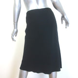 Prada A-Line Midi Skirt Black Crepe Size 42