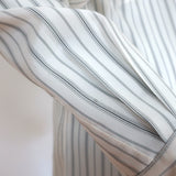 Maison Margiela Scarf Shirtdress Cream Striped Silk Size 42 Long Sleeve Dress