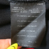 Prada A-Line Midi Skirt Black Crepe Size 42