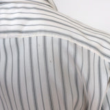 Maison Margiela Scarf Shirtdress Cream Striped Silk Size 42 Long Sleeve Dress