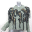 Sacai Leopard Fringe Sweater Light Sage Cable Knit Wool Size 1 Crewneck Pullover