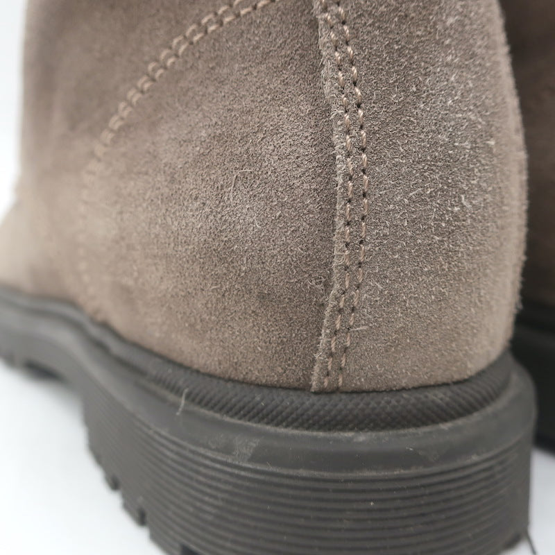 Moncler Patty Shearling Hiking Boots Taupe Gray Suede Size 36