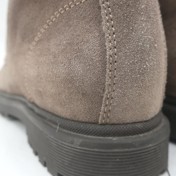 Moncler Patty Shearling Hiking Boots Taupe Gray Suede Size 36