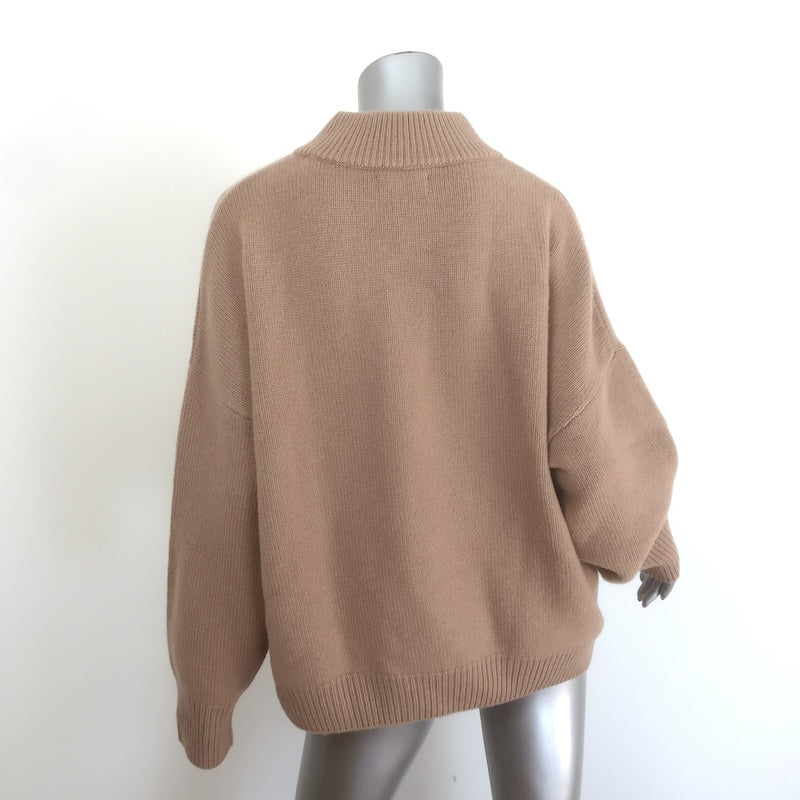 NAADAM Super Luxe Cashmere Mock Neck Sweater Camel Size Large
