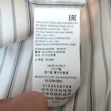 Maison Margiela Scarf Shirtdress Cream Striped Silk Size 42 Long Sleeve Dress