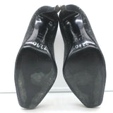 Christian Dior Crystal-Embellished Pumps Black Suede Size 39