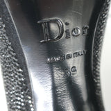 Christian Dior Crystal-Embellished Pumps Black Suede Size 39