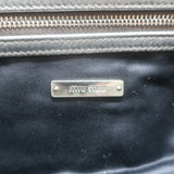 Miu Miu Crystal-Strap Flap Bag Silver Metallic Matelasse Leather Small Clutch