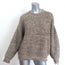 THE GREAT Marled Crew Sweater Beige Chunky Alpaca Knit Size 1 Oversize Pullover