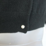 Ralph Lauren Black Label Cashmere Pearl Button Cardigan Black Size Medium