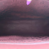 Vintage Cartier Top Handle Flap Bag Burgundy Leather